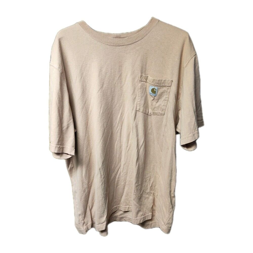 Carhartt Light Pink Loose Fit Pocket T-shirt Size XL Workwear